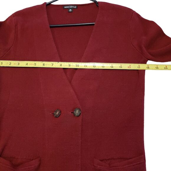 J.Crew Mercantile Cranberry Knit Blazer Cardigan Academia Oversized  X Small - Picture 4 of 9